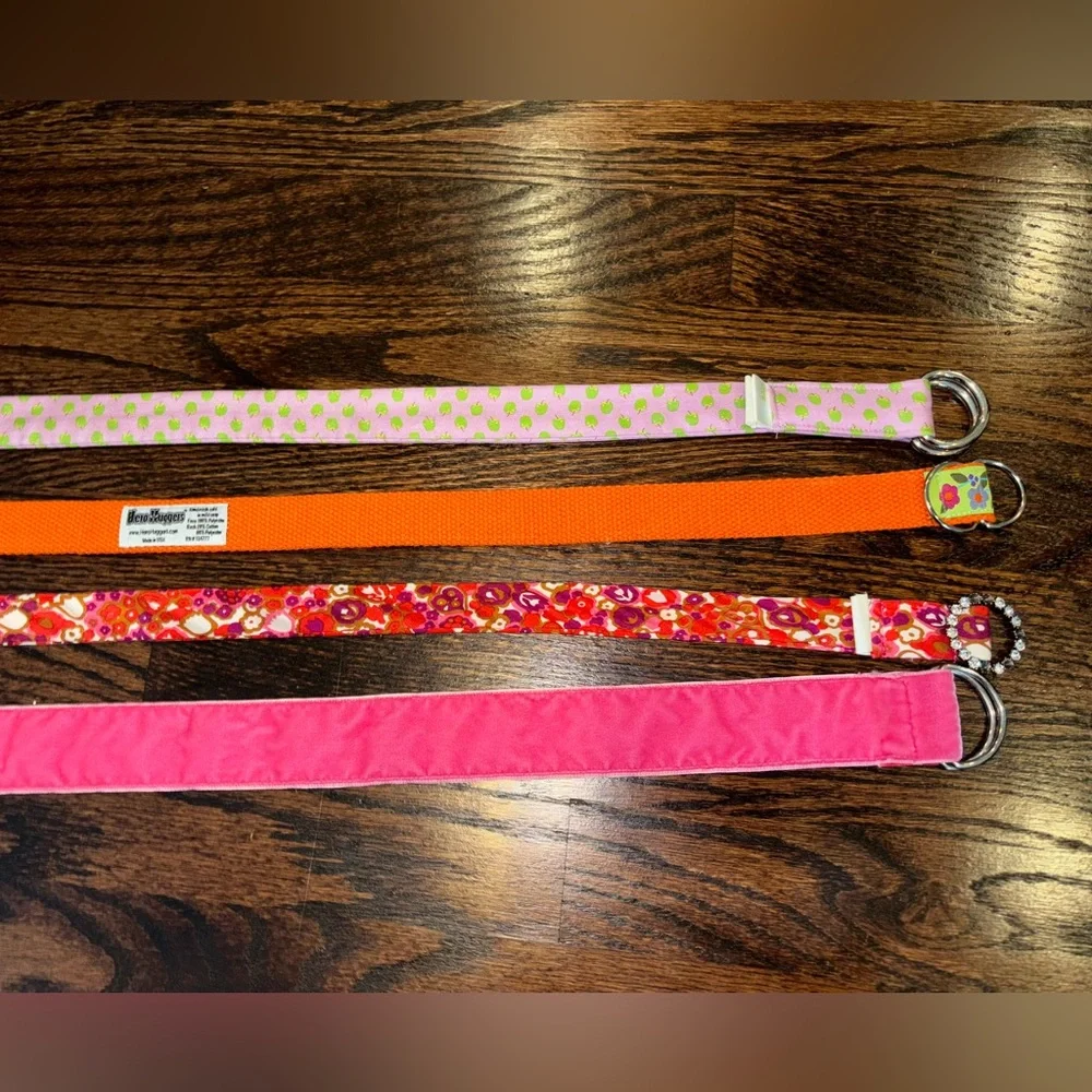 Set of 4 girls belts size small/medium